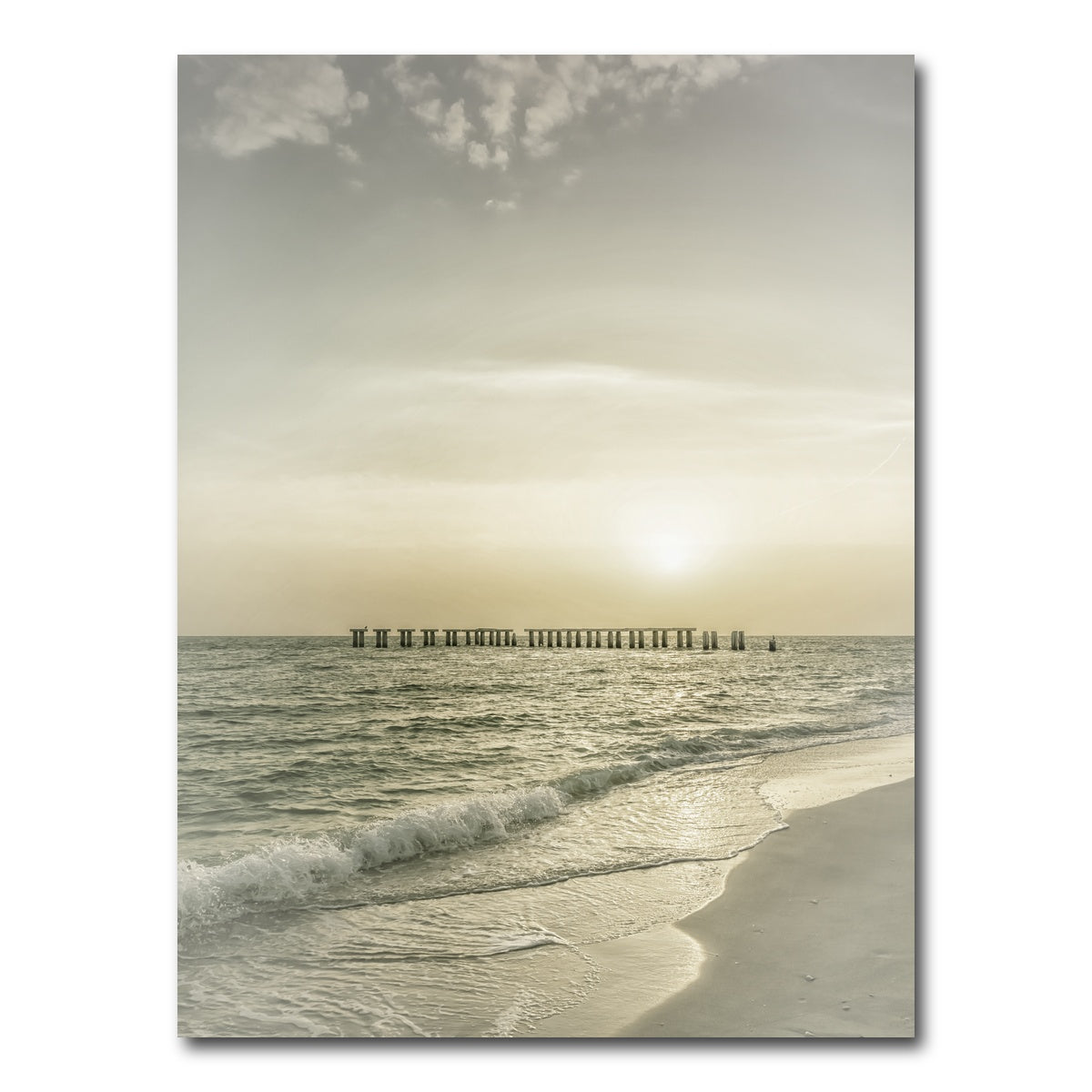 AUTO-MOCKUP WHITE | Vintage Gasparilla Island Sunset | 1 Piece | Gallery Wrap Canvas | group=3x4
