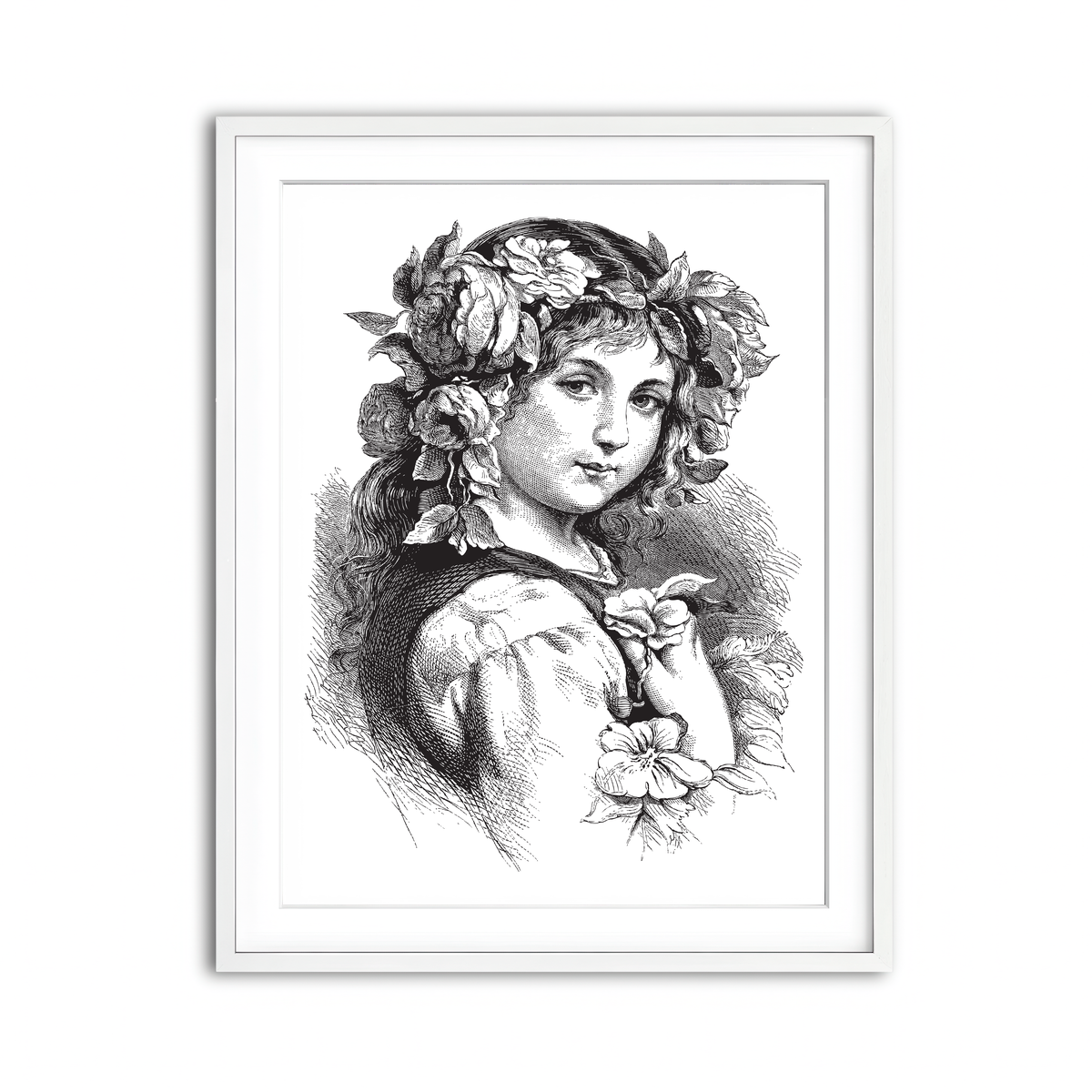 Framed Print 3x4 White