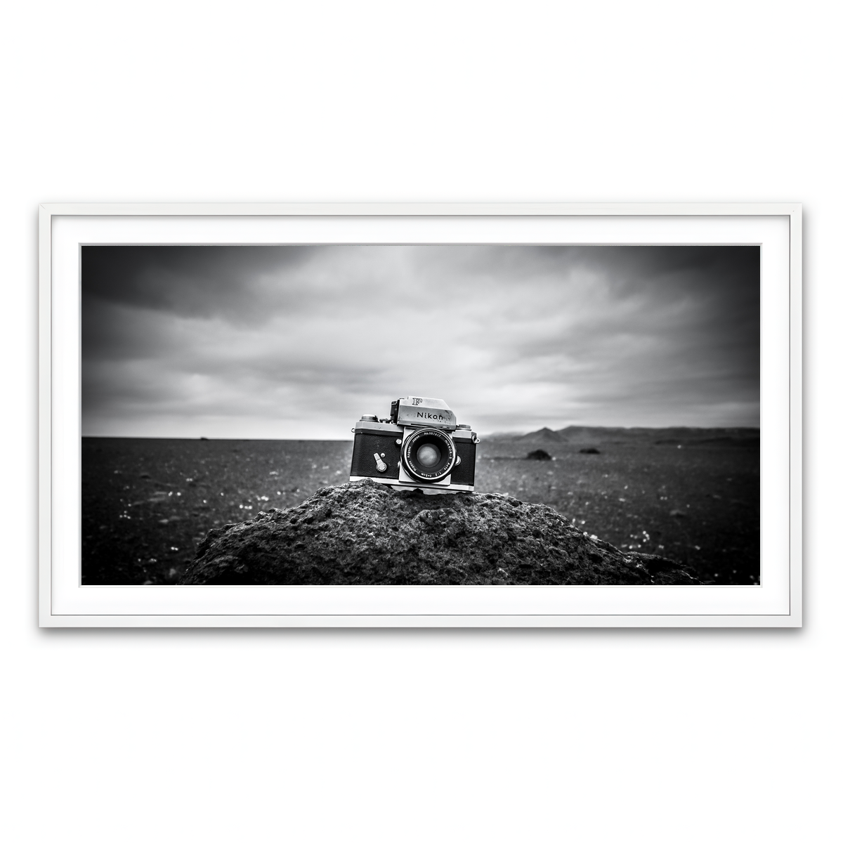Framed Print 2x1 White