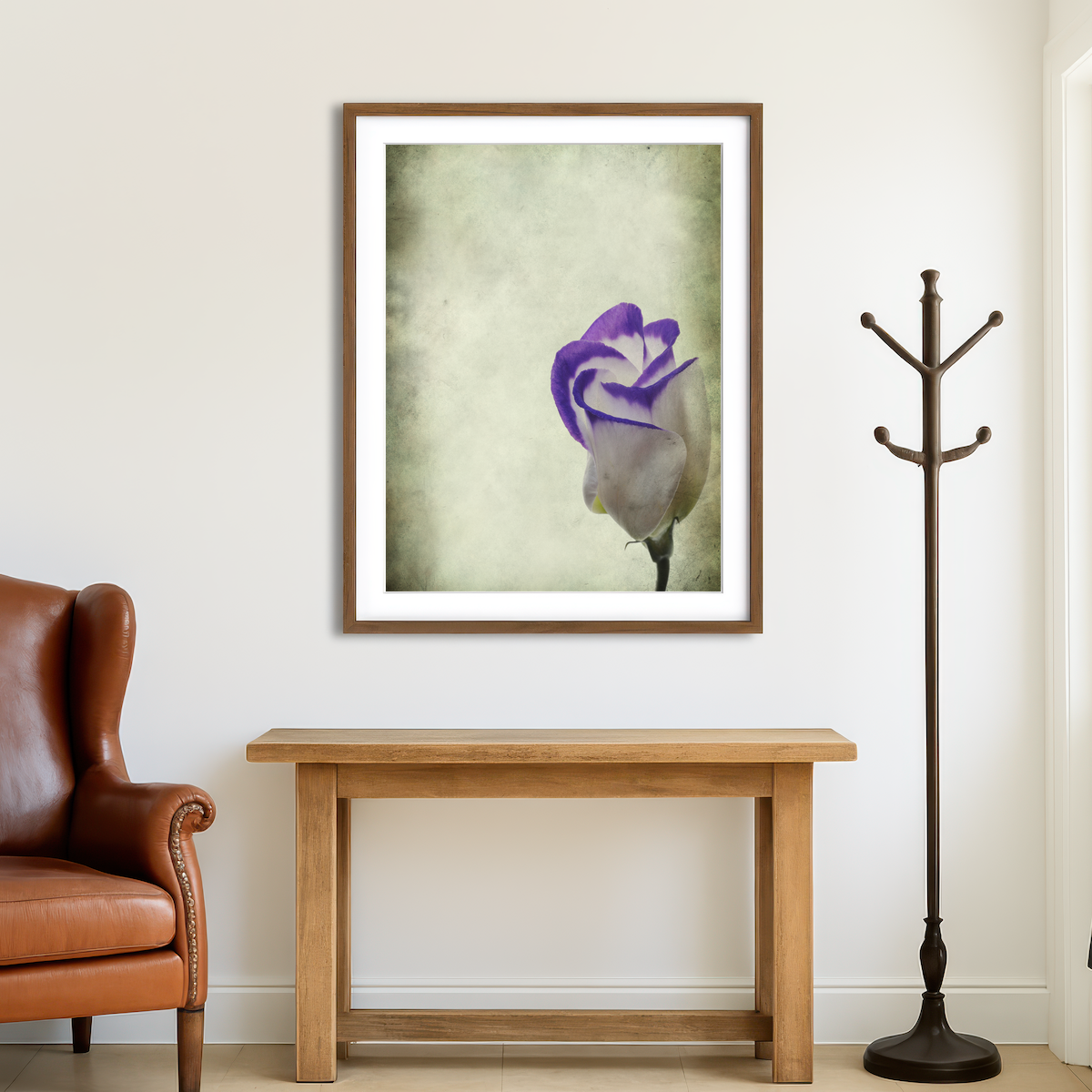 AUTO-MOCKUP ROOM | Vintage Lisianthus Wall Art