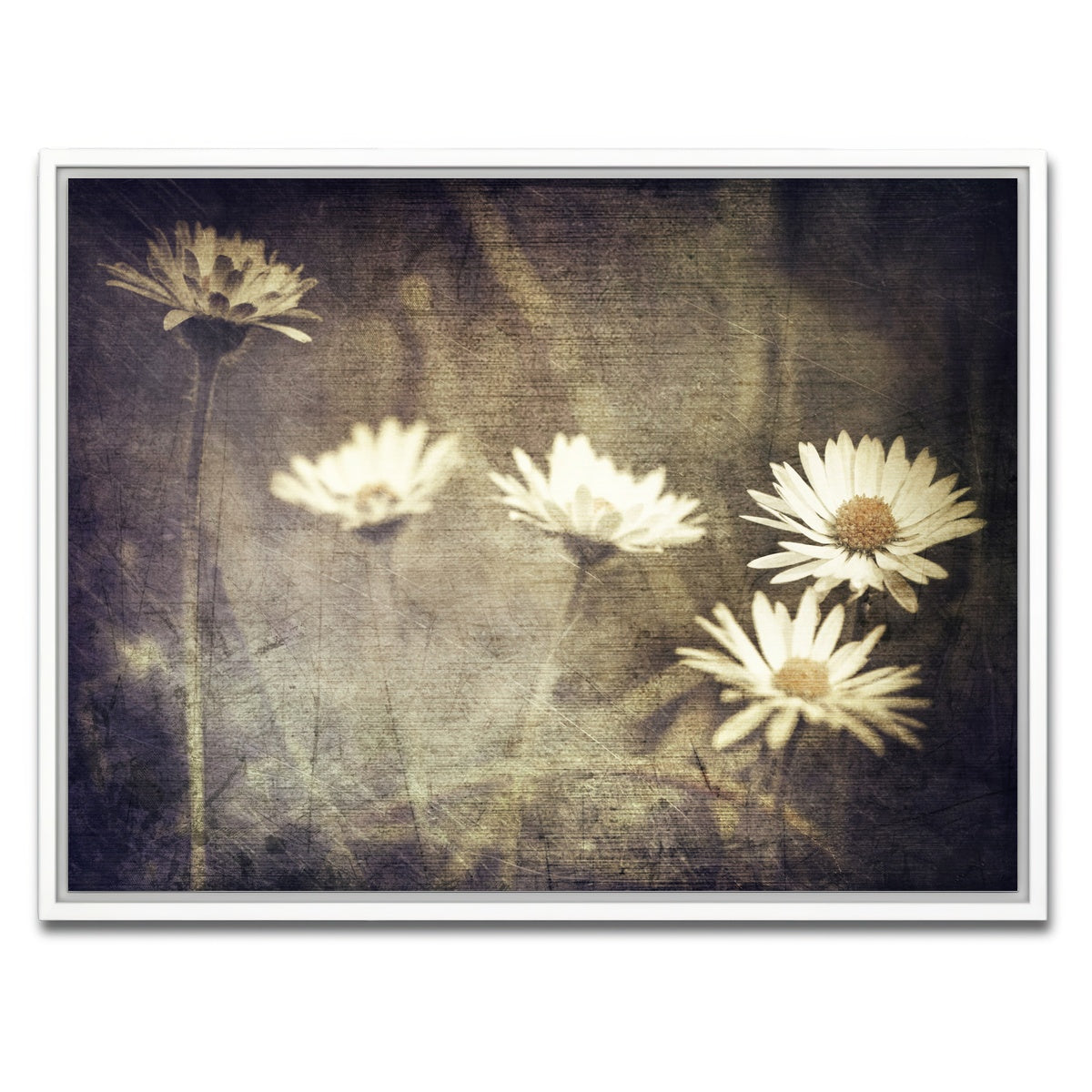 AUTO-MOCKUP WHITE | Vintage Meadow Flowers | 1 Piece | White Framed Canvas | group=4x3