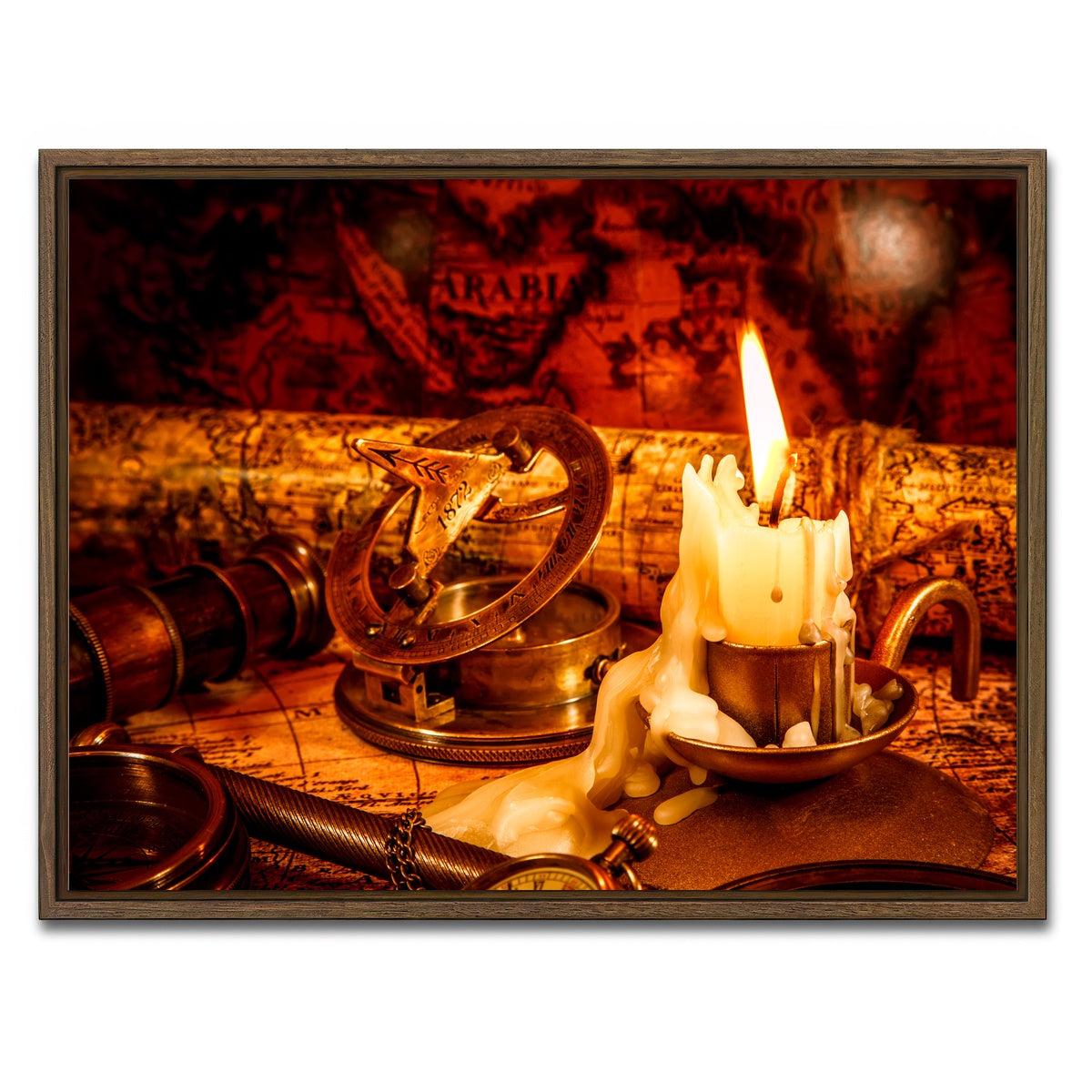 AUTO-MOCKUP WHITE | Vintage Nautical Items | 1 Piece | Walnut Framed Canvas | group=4x3