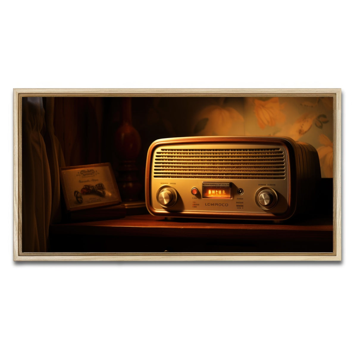 AUTO-MOCKUP WHITE | Vintage Radio | 1 Piece | Natural Framed Canvas | group=2x1
