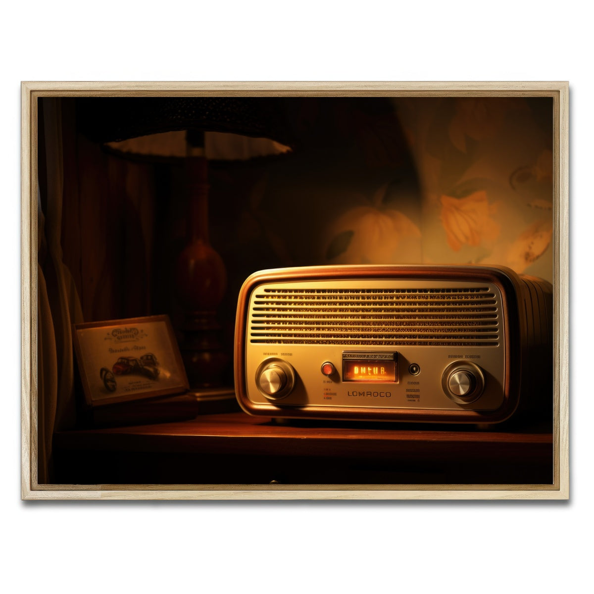 AUTO-MOCKUP WHITE | Vintage Radio | 1 Piece | Natural Framed Canvas | group=4x3