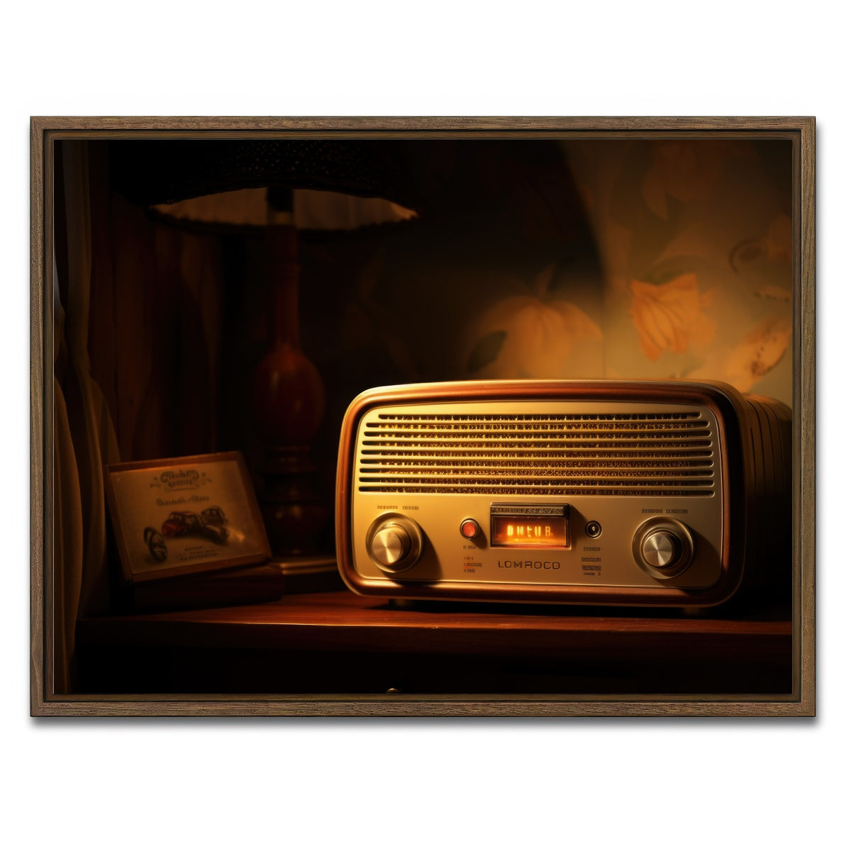 AUTO-MOCKUP WHITE | Vintage Radio | 1 Piece | Walnut Framed Canvas | group=4x3