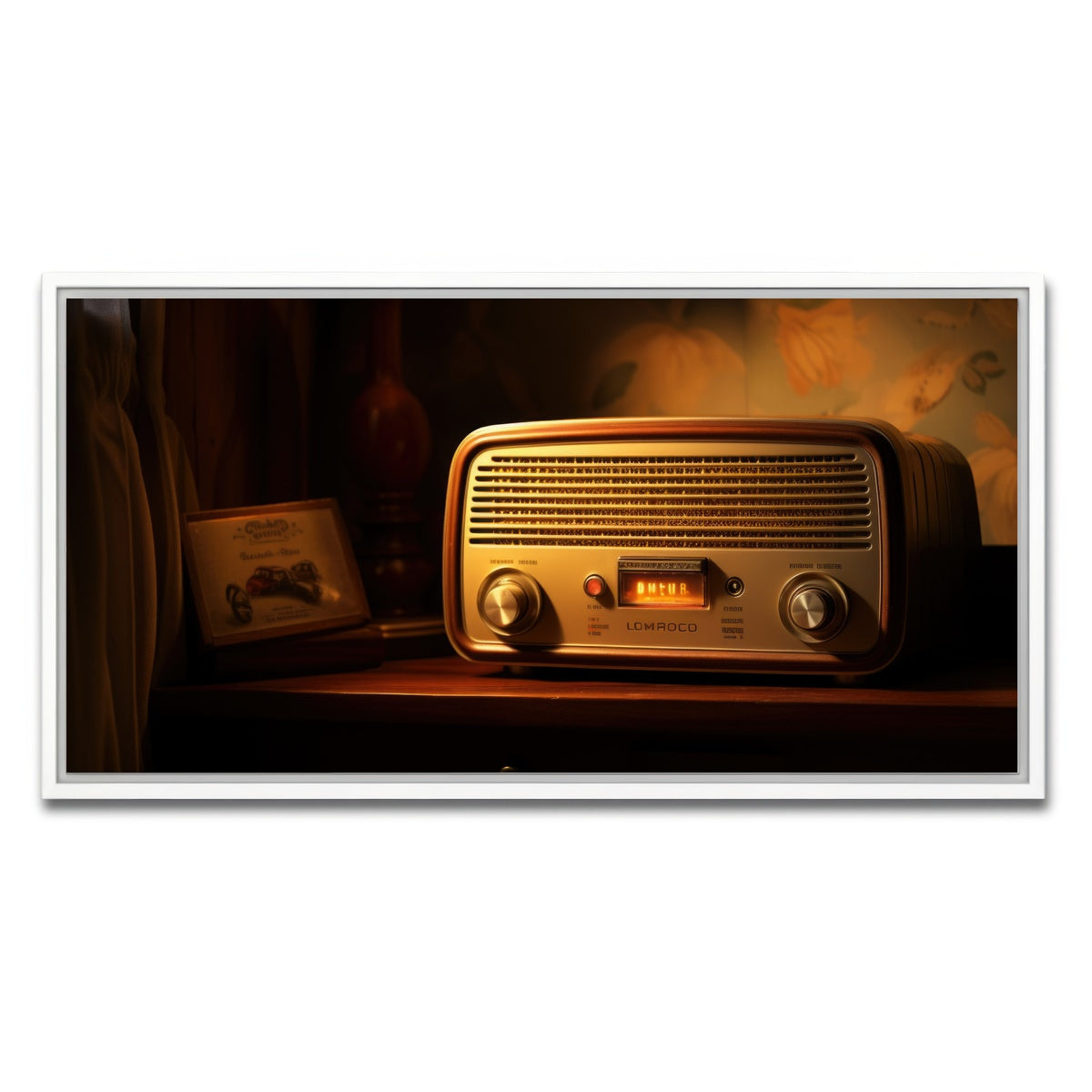 AUTO-MOCKUP WHITE | Vintage Radio | 1 Piece | White Framed Canvas | group=2x1