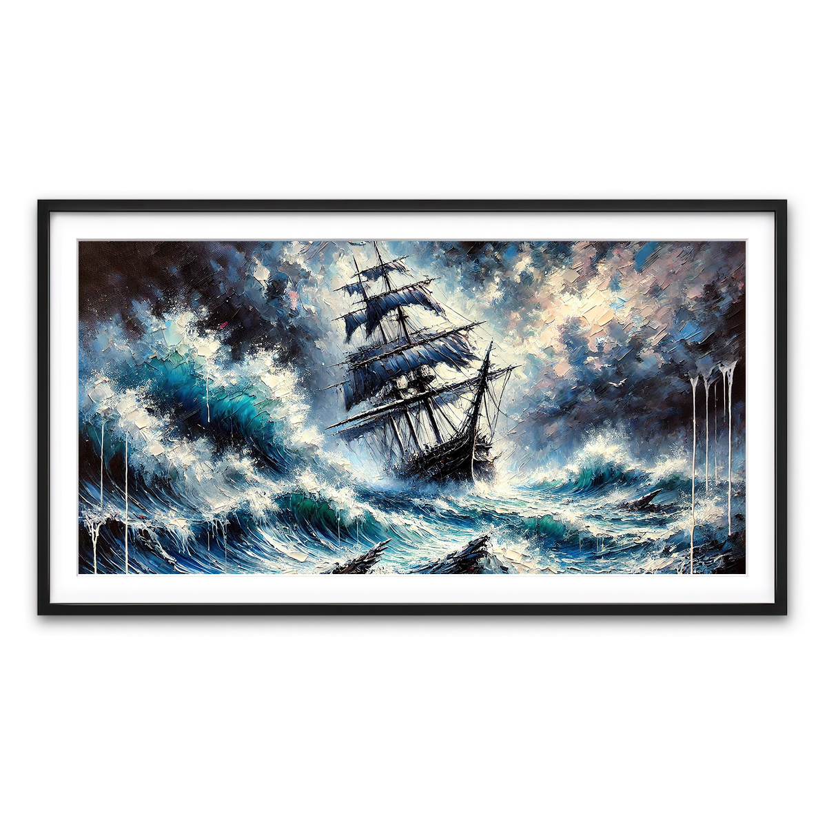 Framed Print 2x1 Black