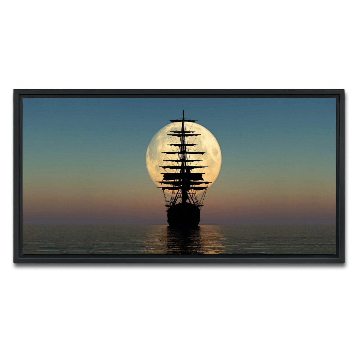 AUTO-MOCKUP WHITE | Vintage Ship | 1 Piece | Black Framed Canvas | group=2x1