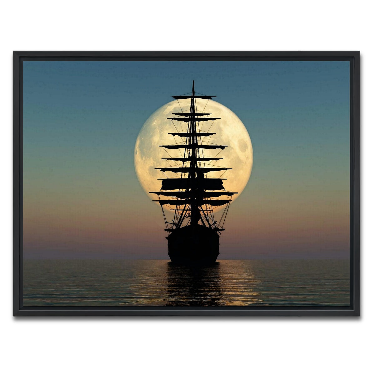 AUTO-MOCKUP WHITE | Vintage Ship | 1 Piece | Black Framed Canvas | group=4x3
