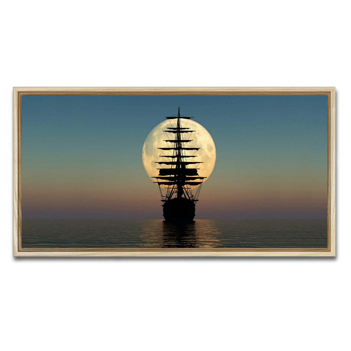 AUTO-MOCKUP WHITE | Vintage Ship | 1 Piece | Natural Framed Canvas | group=2x1
