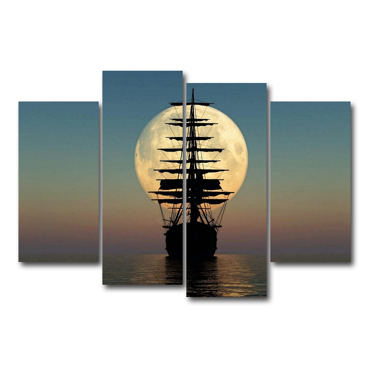 AUTO-MOCKUP WHITE | Vintage Ship | 4 Piece | Gallery Wrap Canvas | group=4_short