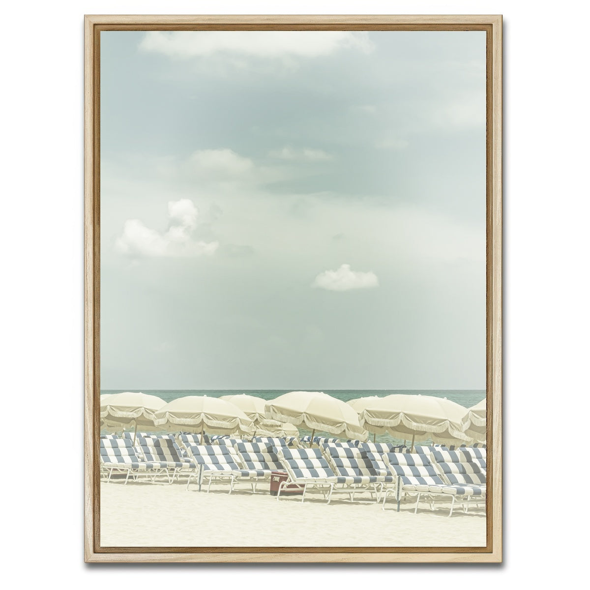 AUTO-MOCKUP WHITE | Vintage beach scene | 1 Piece | Natural Framed Canvas | group=3x4