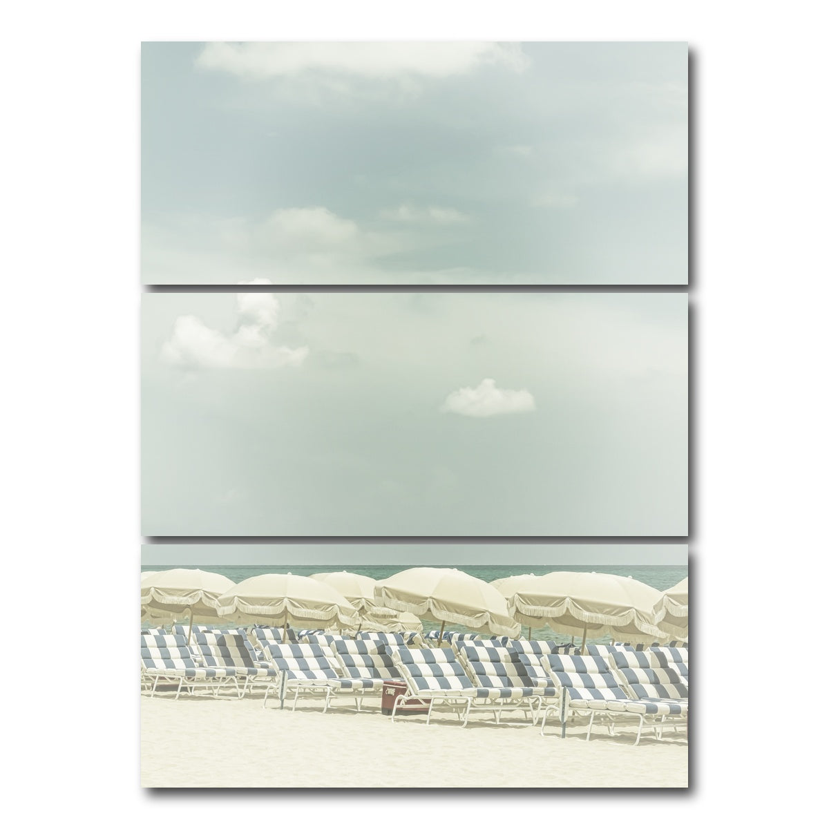 AUTO-MOCKUP WHITE | Vintage beach scene | 3 Piece | Gallery Wrap Canvas | group=8x18_stacked