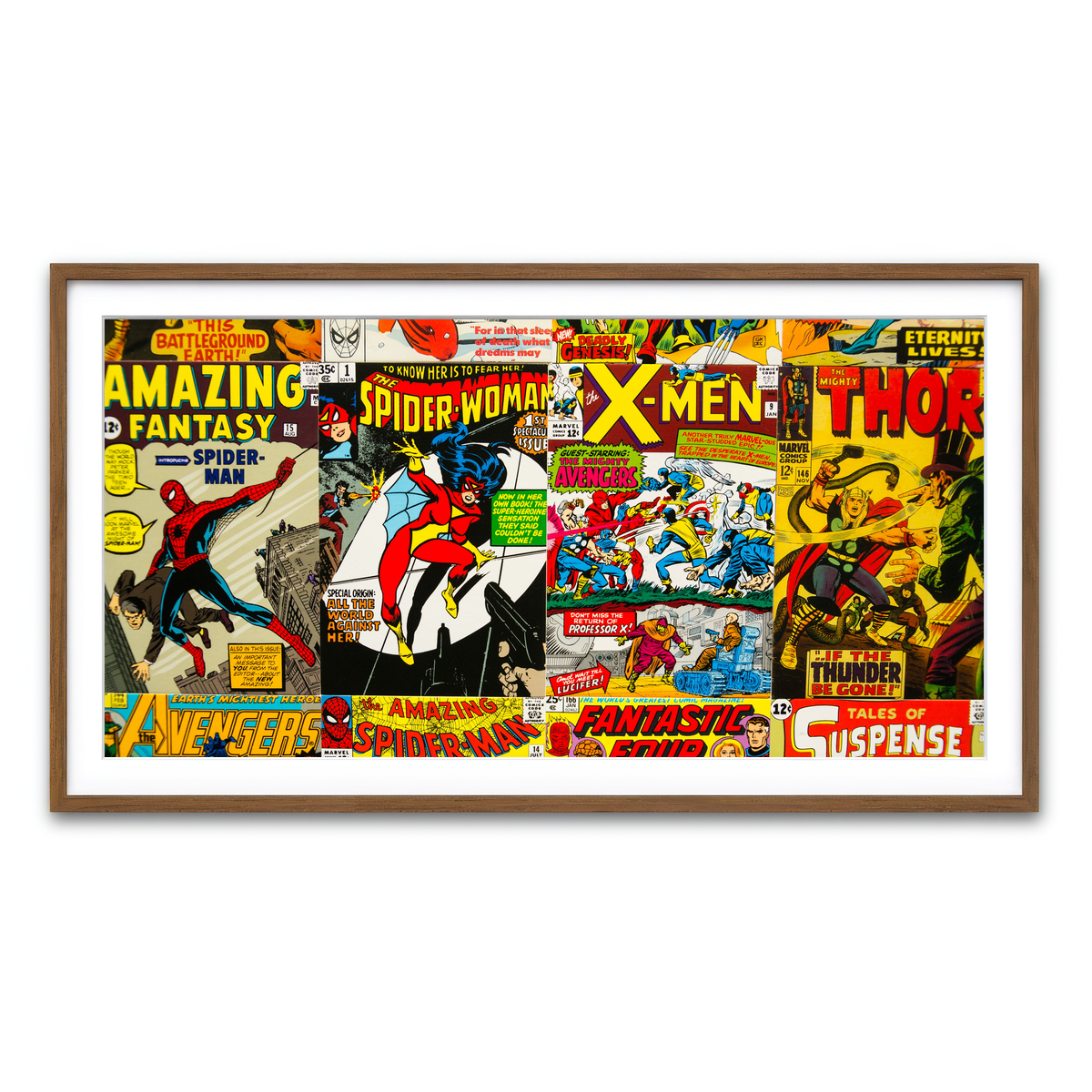 Framed Print 2x1 Walnut