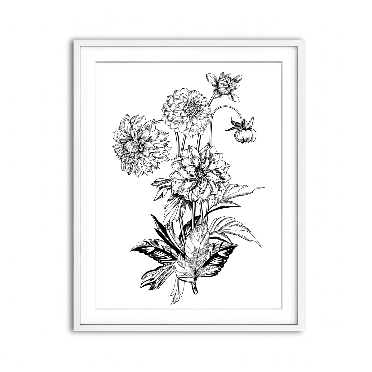 Framed Print 3x4 White