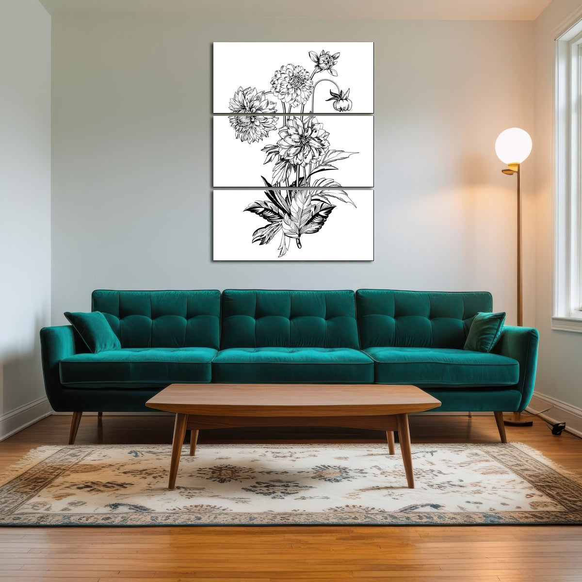 AUTO-MOCKUP ROOM | Vintage elegant flowers