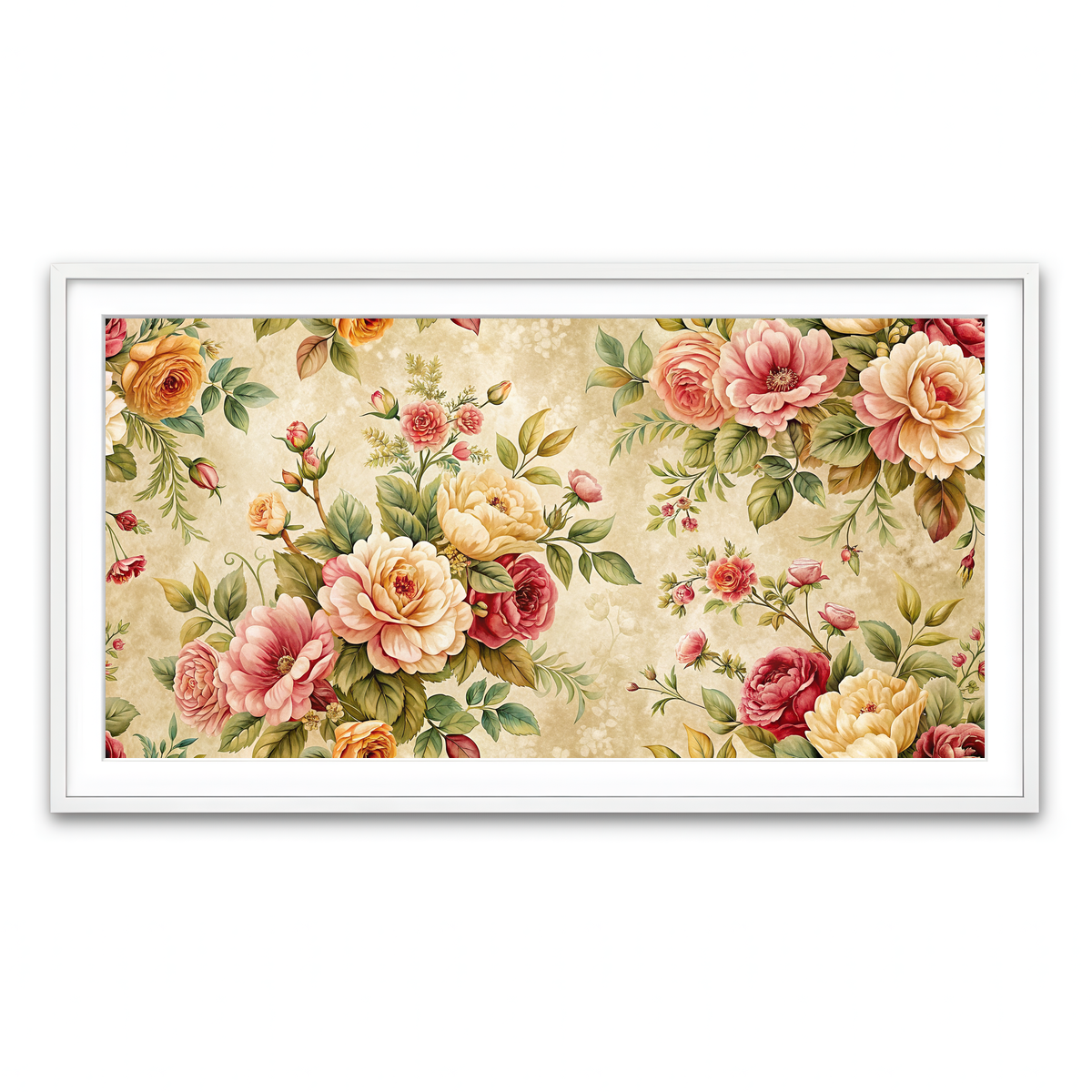 Framed Print 2x1 White