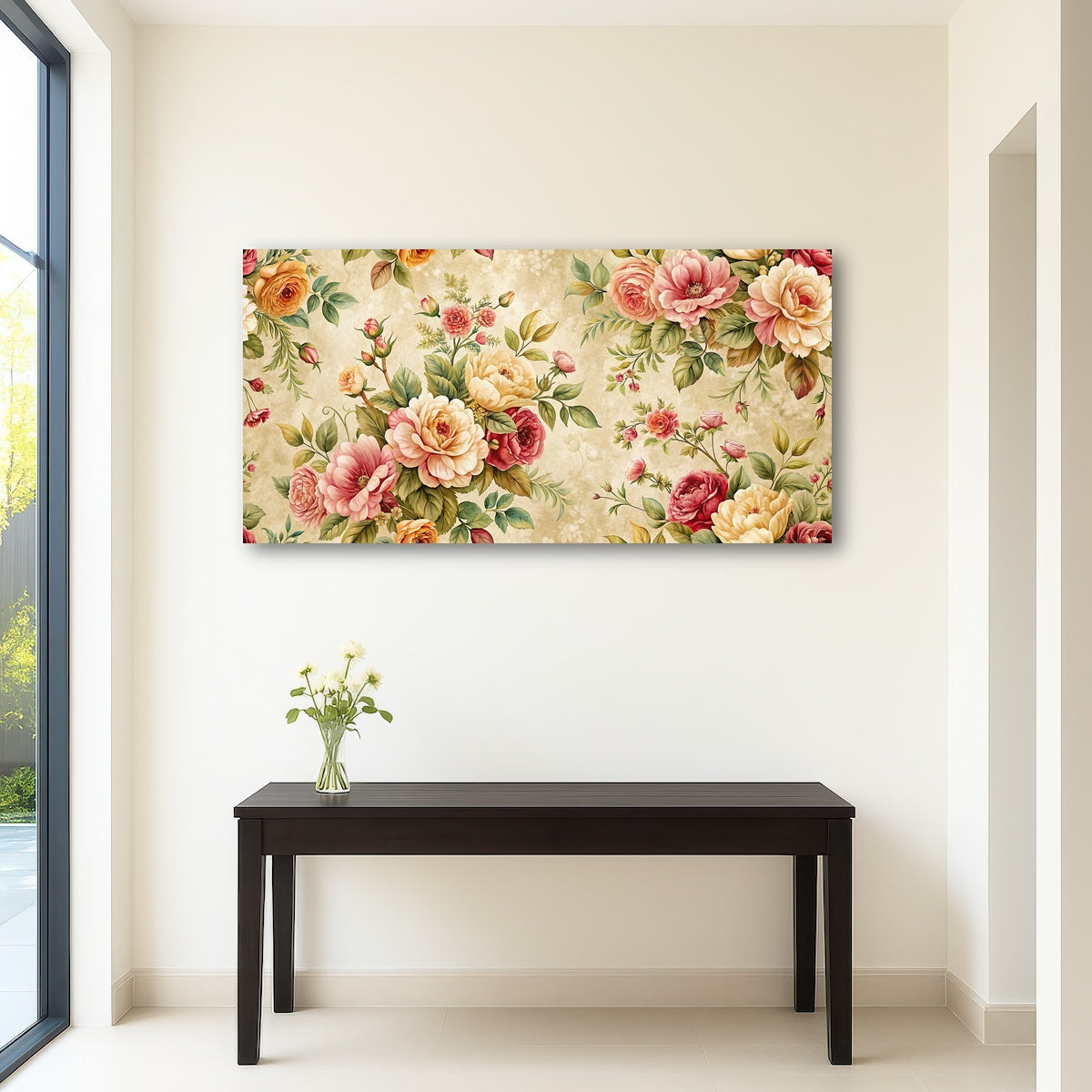 AUTO-MOCKUP ROOM | Vintage flowers background