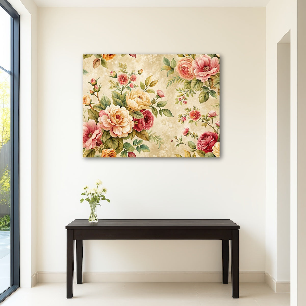 AUTO-MOCKUP ROOM | Vintage flowers background