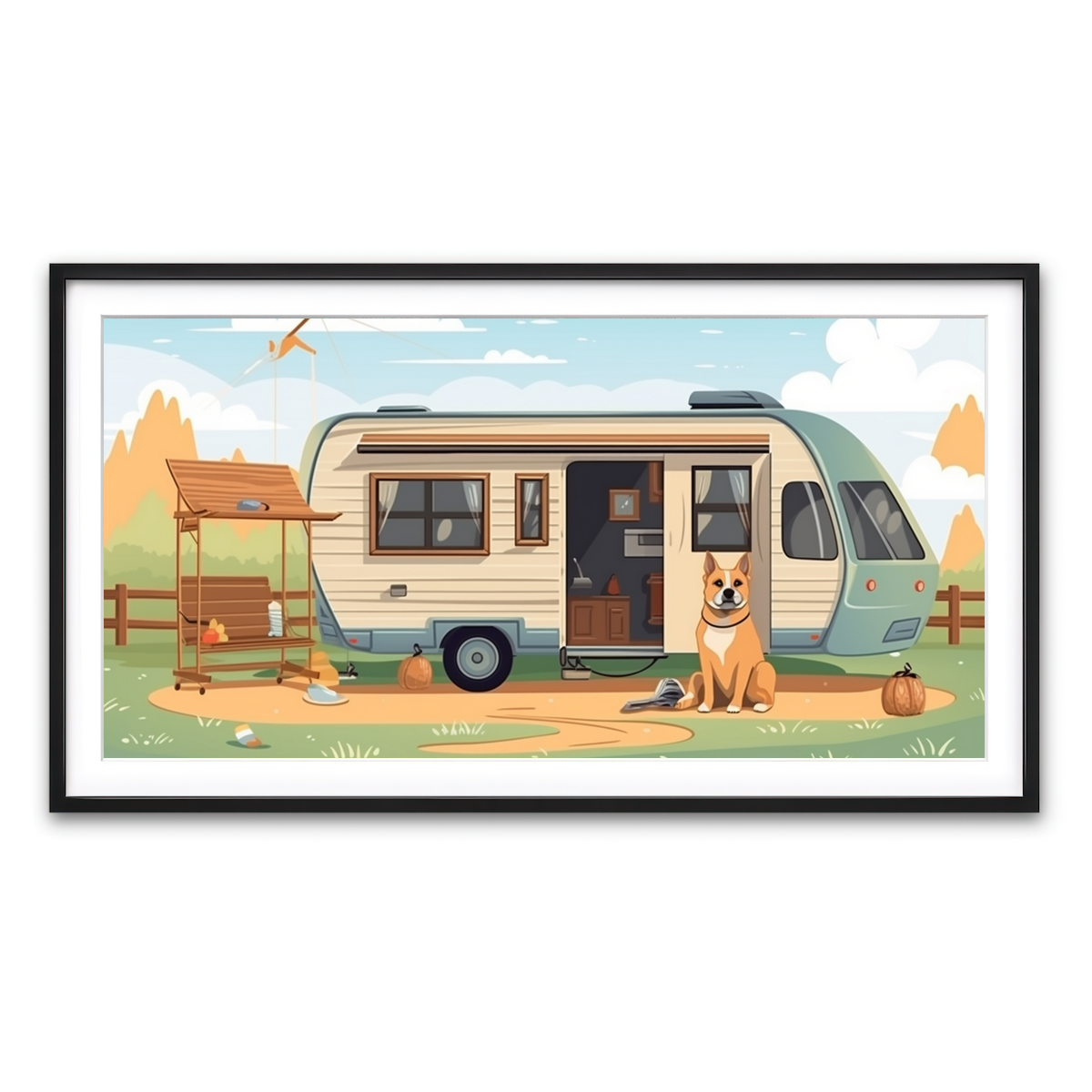 Framed Print 2x1 Black