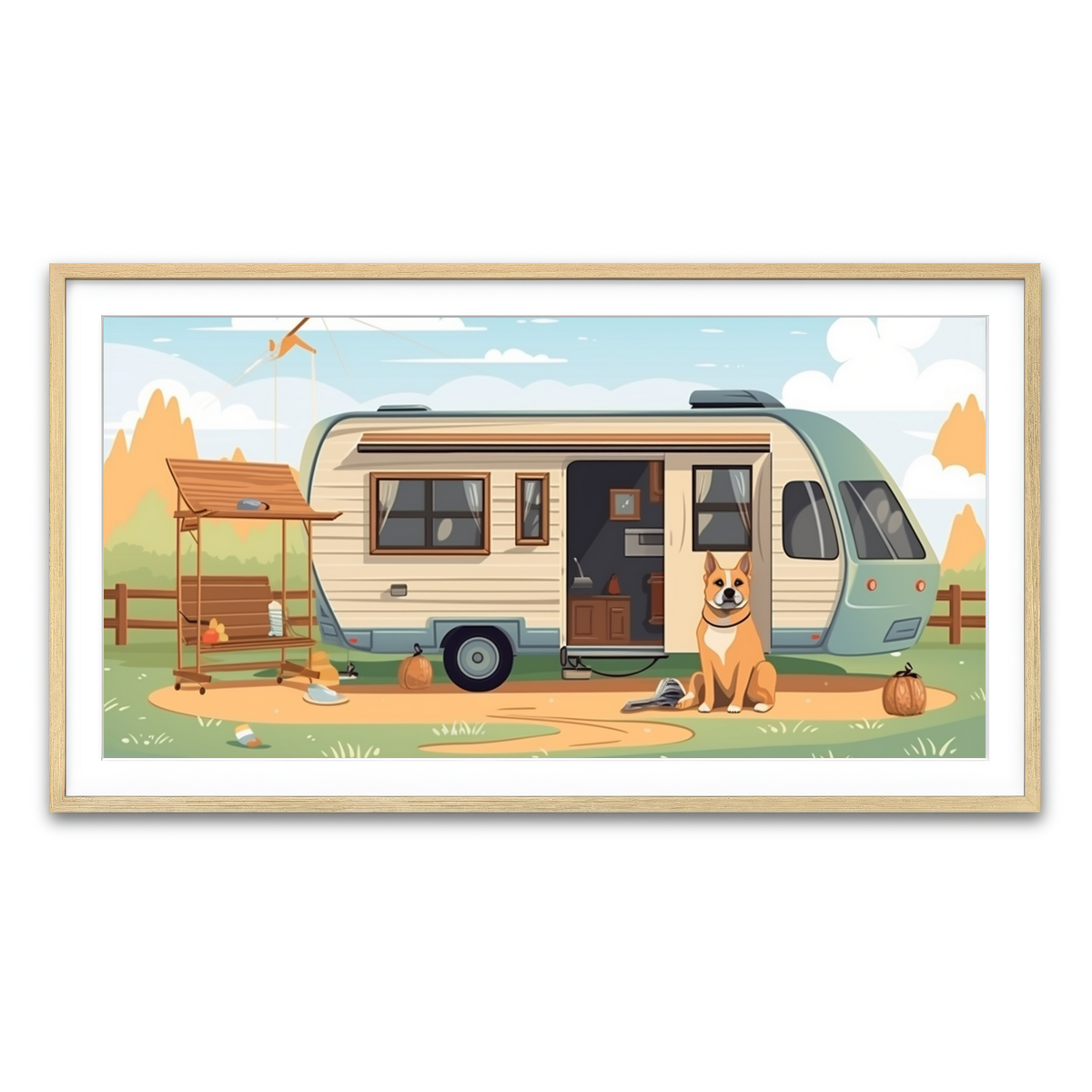 Framed Print 2x1 Natural