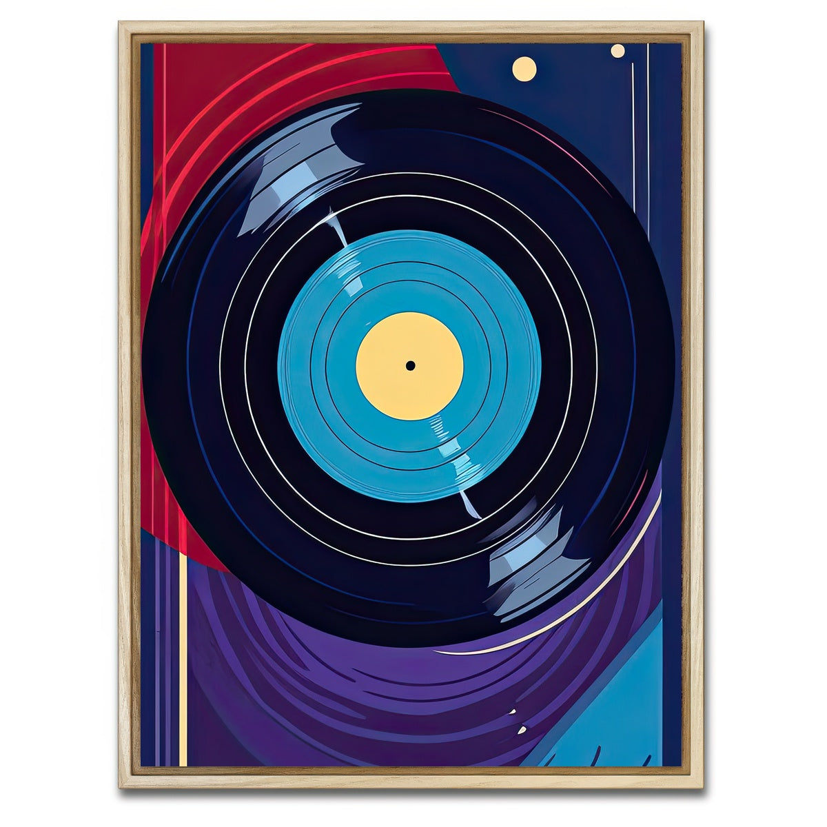 AUTO-MOCKUP WHITE | Vinyl Record | 1 Piece | Natural Framed Canvas | group=3x4