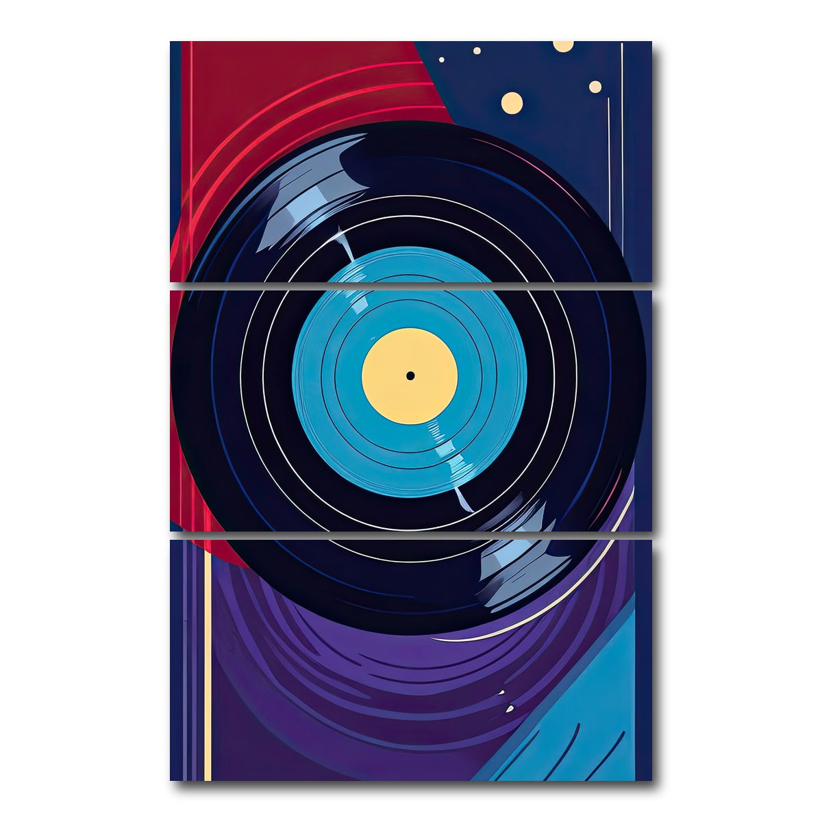 AUTO-MOCKUP WHITE | Vinyl Record | 3 Piece | Gallery Wrap Canvas | group=12x24_stacked