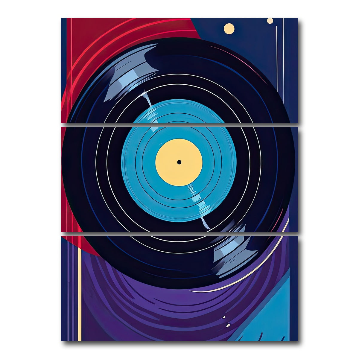 AUTO-MOCKUP WHITE | Vinyl Record | 3 Piece | Gallery Wrap Canvas | group=8x18_stacked