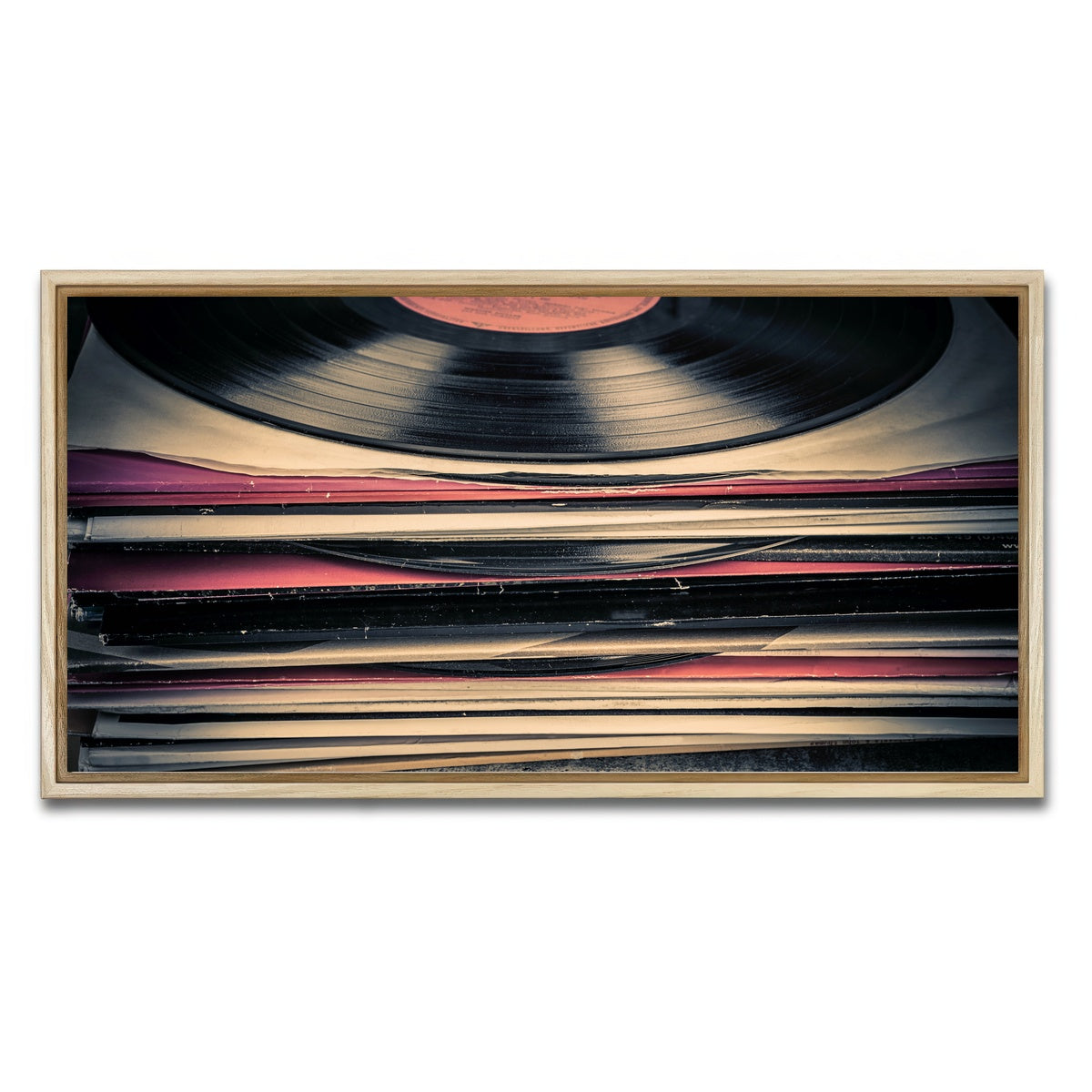 AUTO-MOCKUP WHITE | Vinyl Records | 1 Piece | Natural Framed Canvas | group=2x1