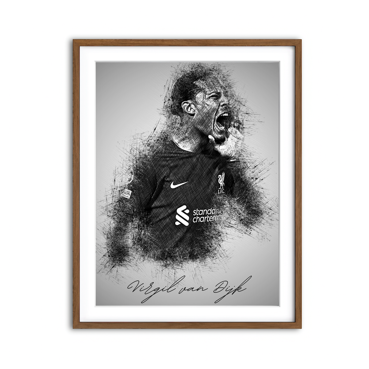 Framed Print 3x4 Walnut