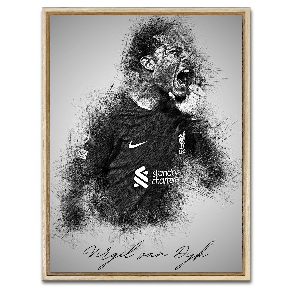AUTO-MOCKUP WHITE | Virgil van Dijk | 1 Piece | Natural Framed Canvas | group=3x4
