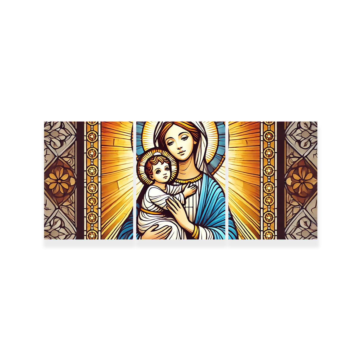 Virgin Mary Holding Baby Jesus Wall Art