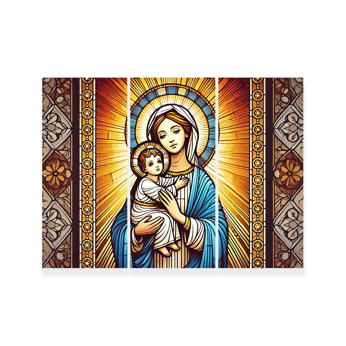 Virgin Mary Holding Baby Jesus Wall Art