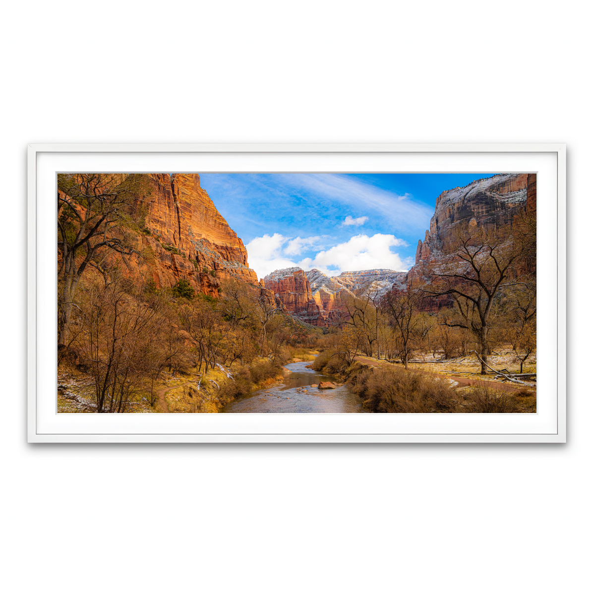 Framed Print 2x1 White