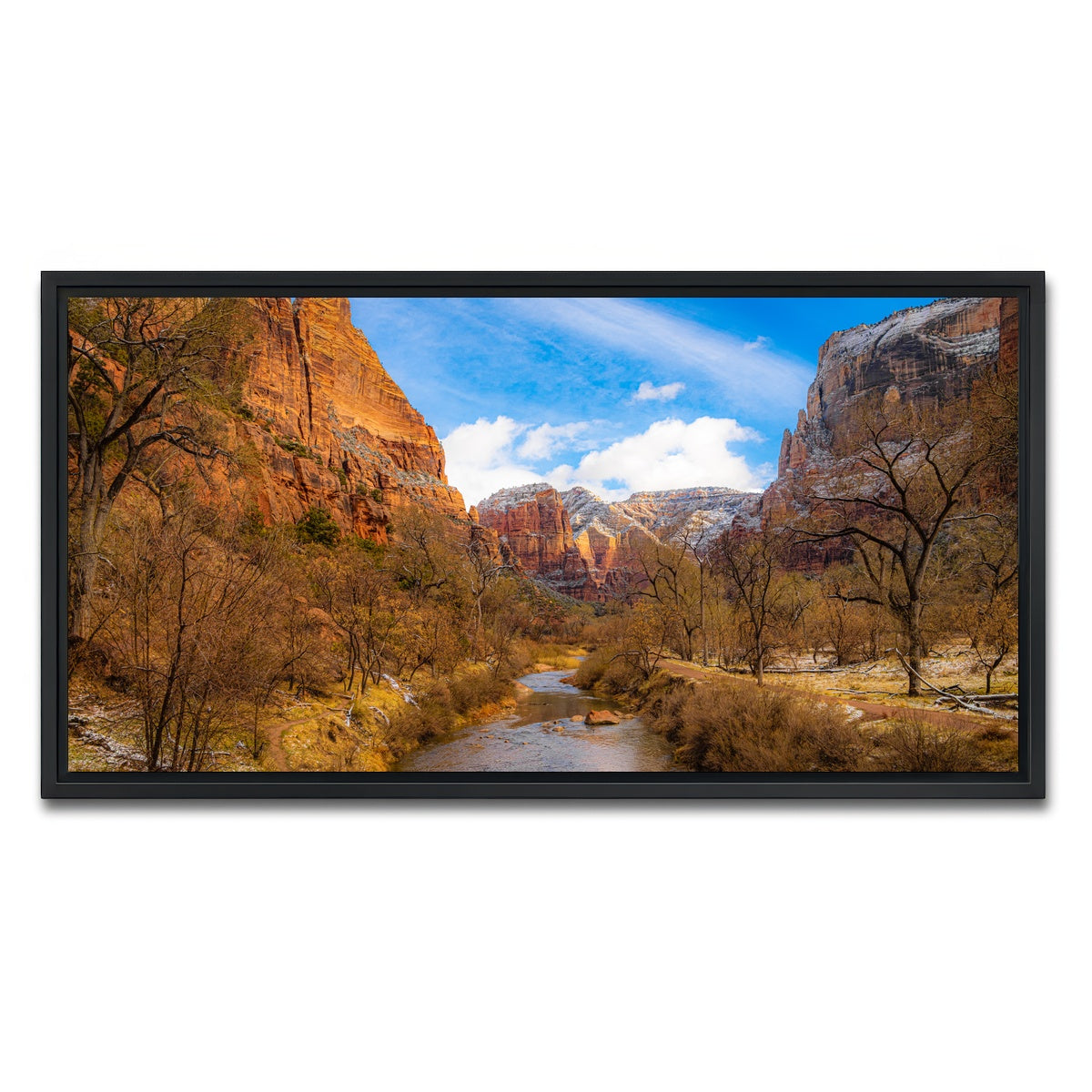 AUTO-MOCKUP WHITE | Virgin River to Angels Landing | 1 Piece | Black Framed Canvas | group=2x1