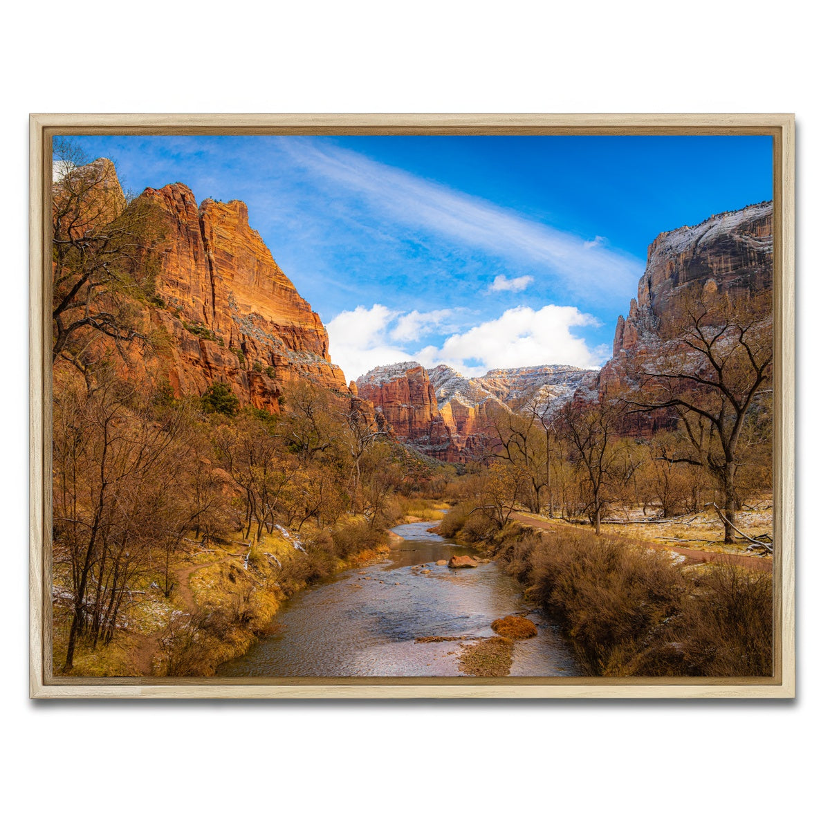 AUTO-MOCKUP WHITE | Virgin River to Angels Landing | 1 Piece | Natural Framed Canvas | group=4x3