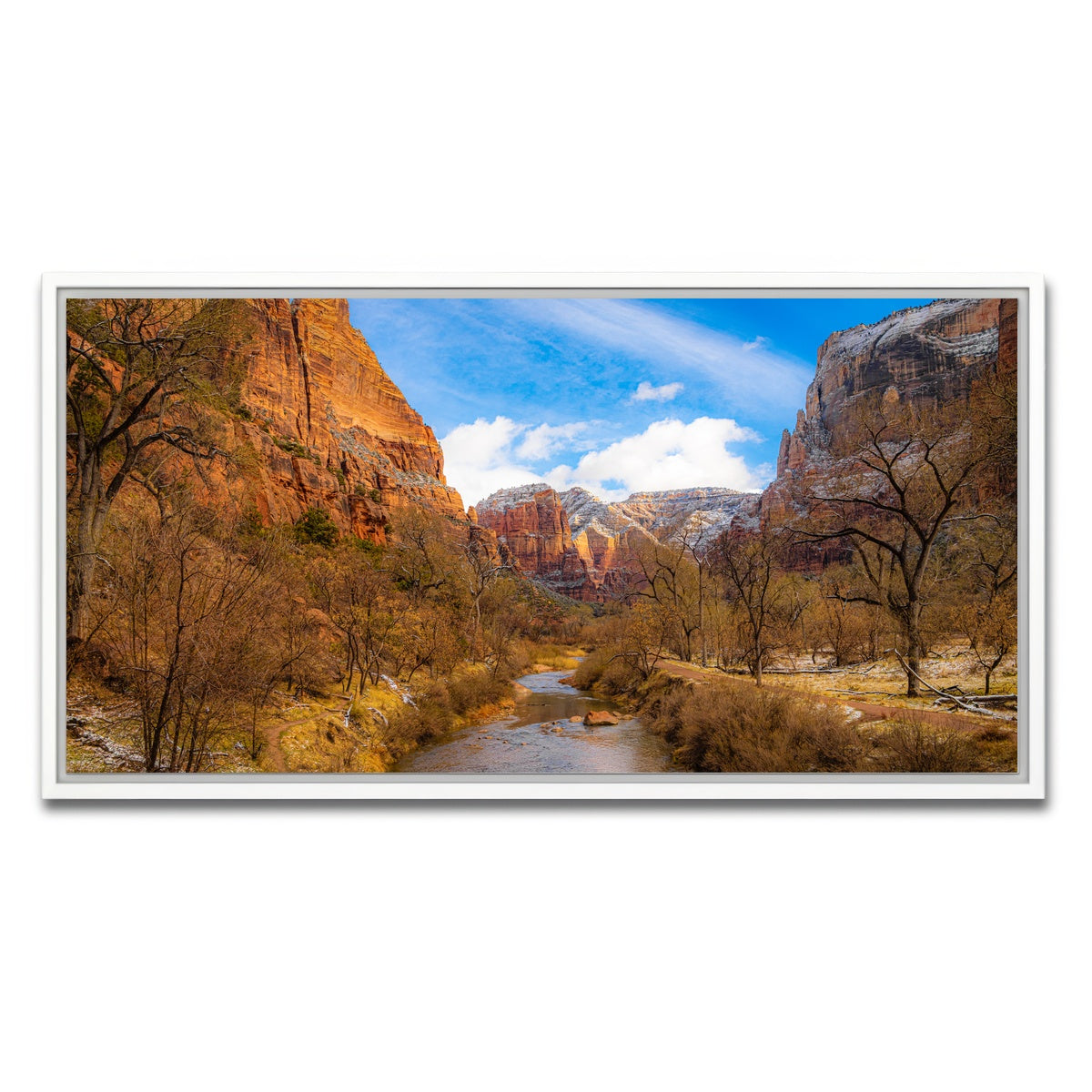 AUTO-MOCKUP WHITE | Virgin River to Angels Landing | 1 Piece | White Framed Canvas | group=2x1