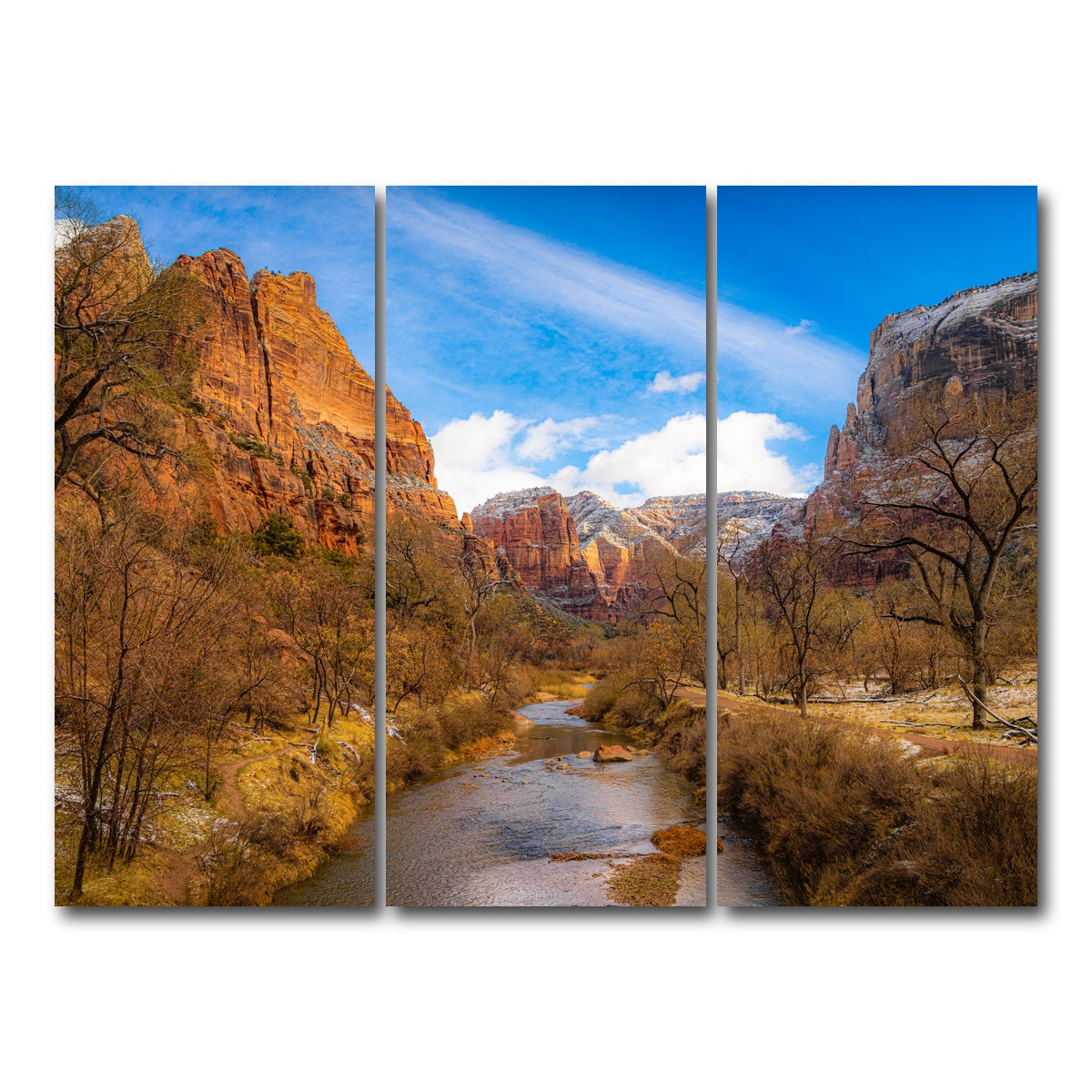 AUTO-MOCKUP WHITE | Virgin River to Angels Landing | 3 Piece | Gallery Wrap Canvas | group=8x18