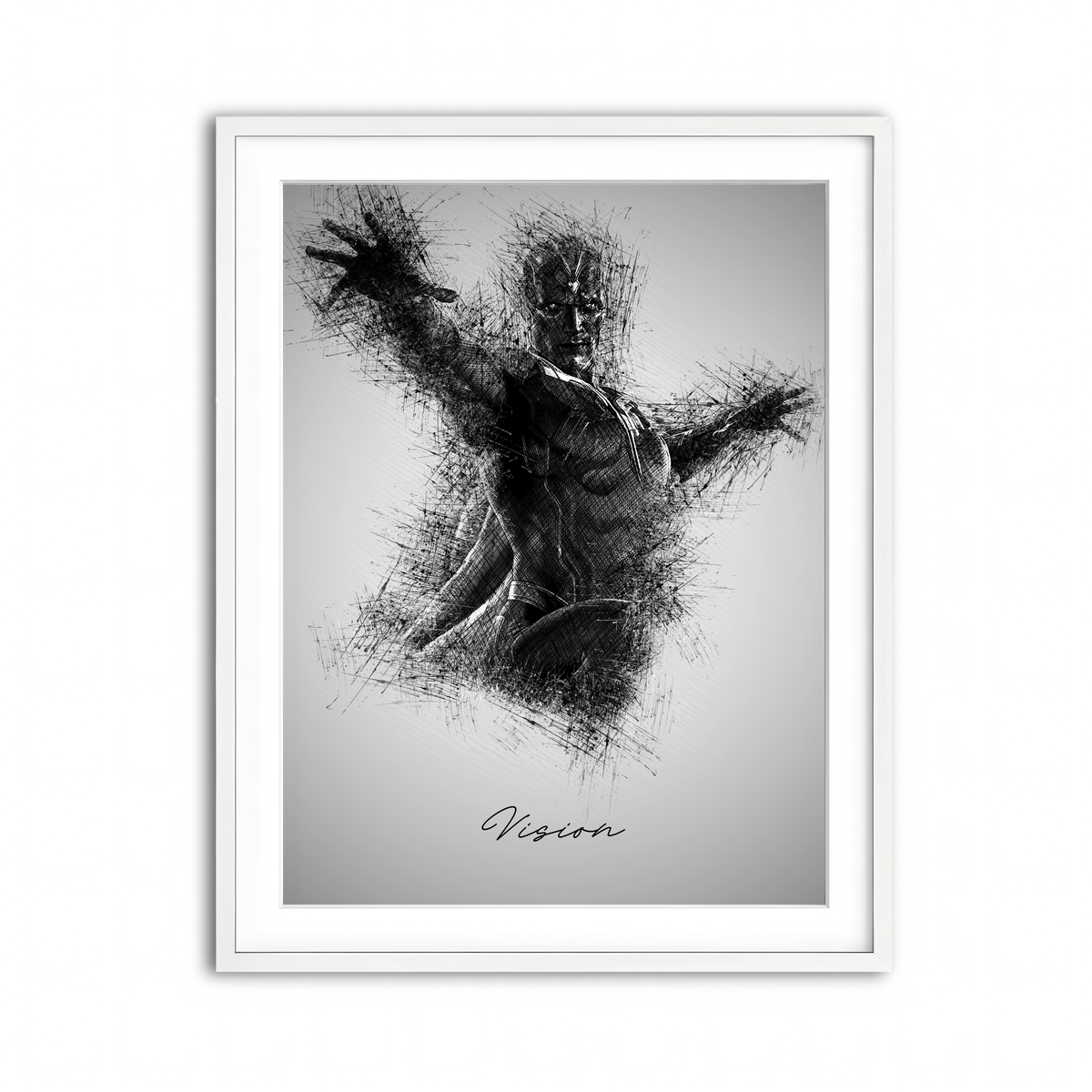 Framed Print 3x4 White