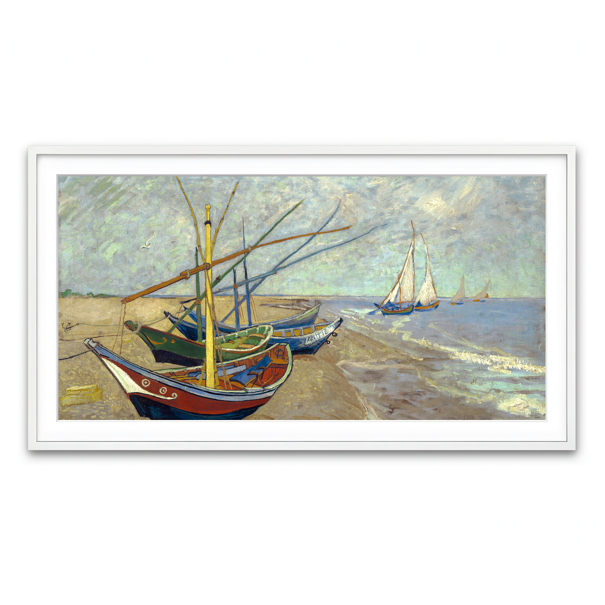 Framed Print 2x1 White