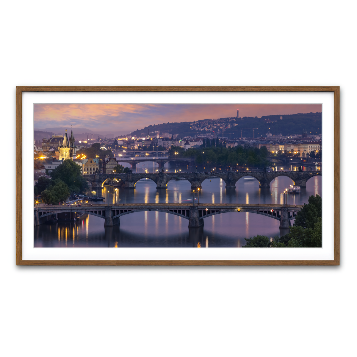 Framed Print 2x1 Walnut