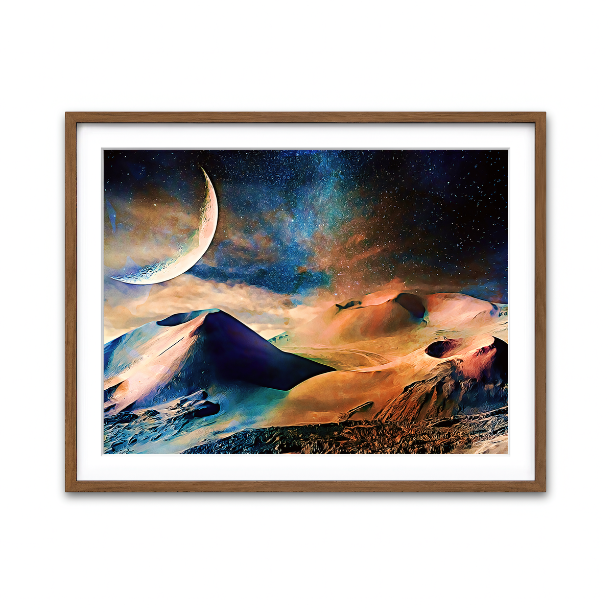 Framed Print 4x3 Walnut