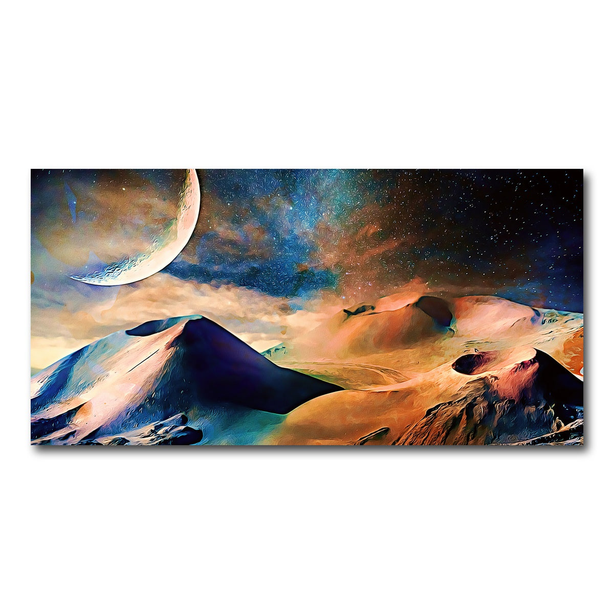 AUTO-MOCKUP WHITE | Volcano Planet | 1 Piece | Gallery Wrap Canvas | group=2x1