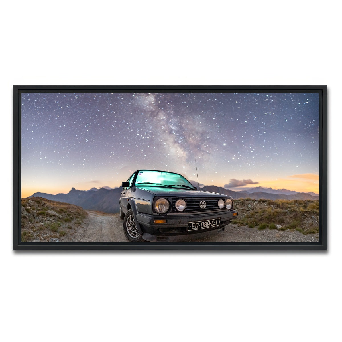 AUTO-MOCKUP WHITE | Volkswagen Milky Way | 1 Piece | Black Framed Canvas | group=2x1