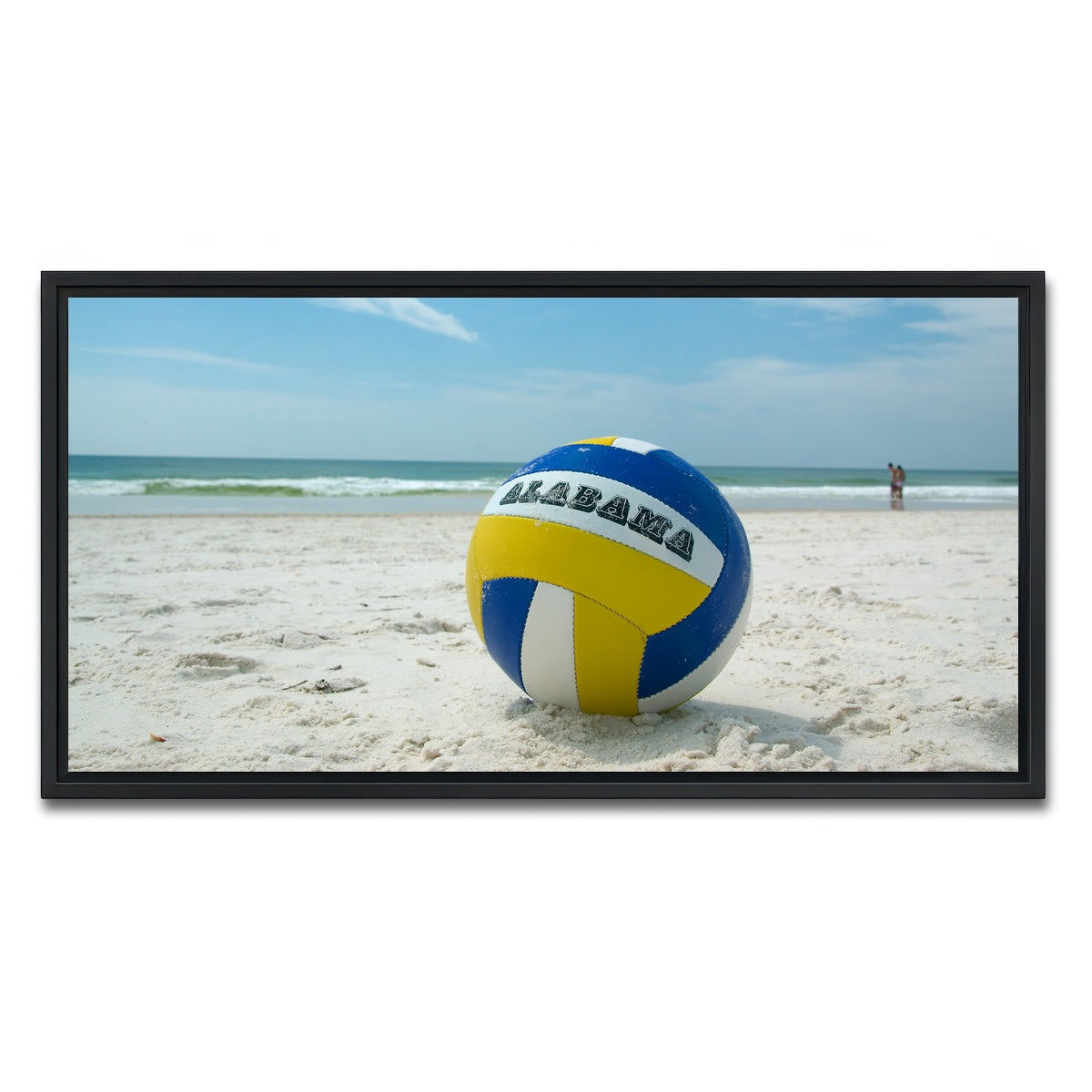 AUTO-MOCKUP WHITE | Volleyball on the beach at Gulf State Park | 1 Piece | Black Framed Canvas | group=2x1