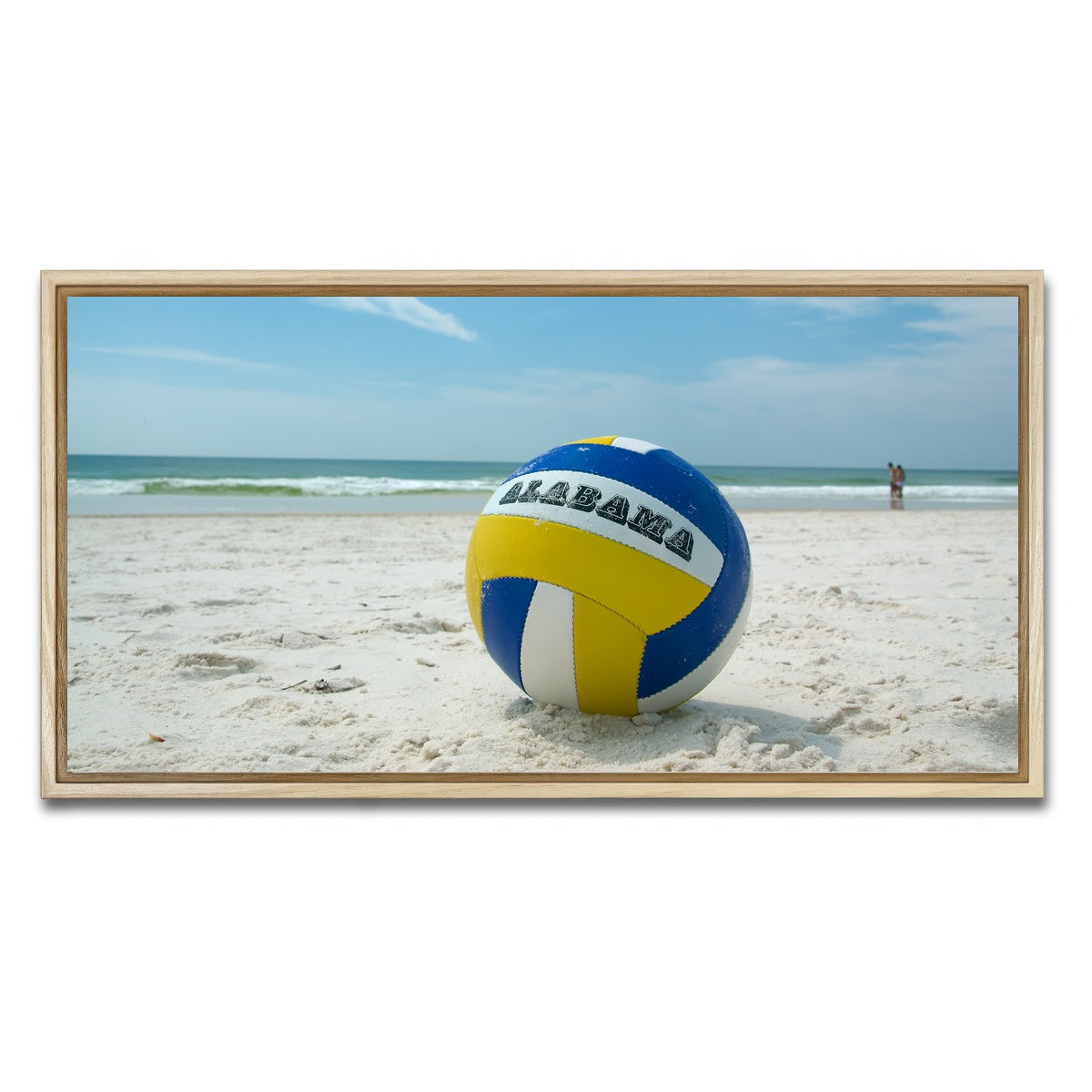 AUTO-MOCKUP WHITE | Volleyball on the beach at Gulf State Park | 1 Piece | Natural Framed Canvas | group=2x1