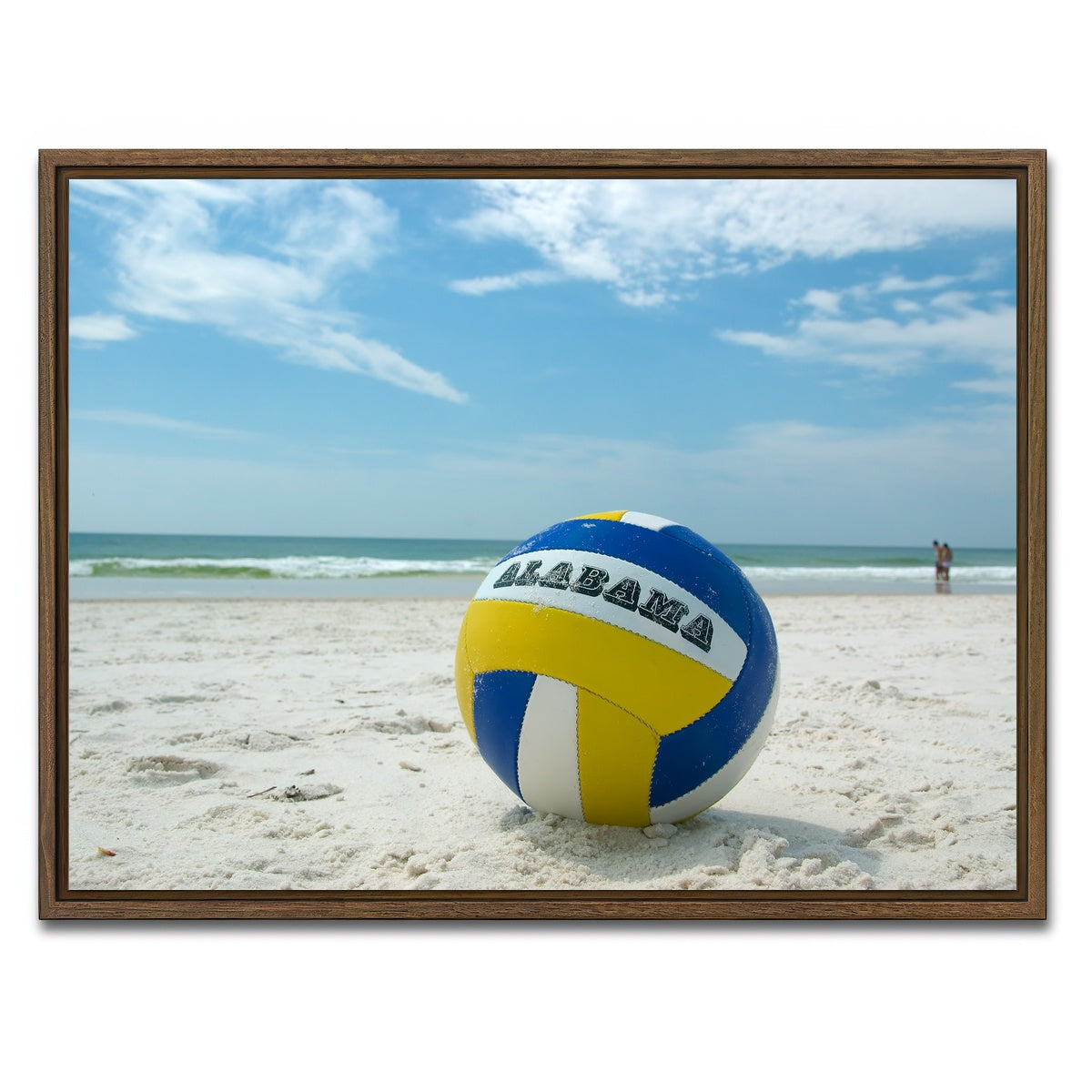 AUTO-MOCKUP WHITE | Volleyball on the beach at Gulf State Park | 1 Piece | Walnut Framed Canvas | group=4x3
