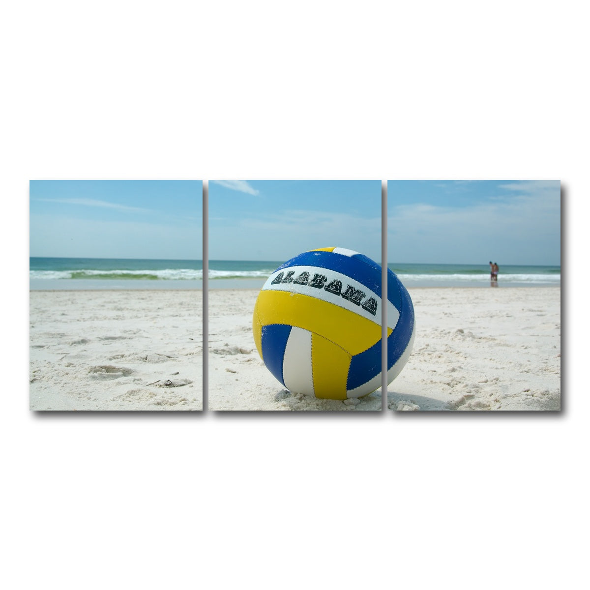 AUTO-MOCKUP WHITE | Volleyball on the beach at Gulf State Park | 3 Piece | Gallery Wrap Canvas | group=18x24