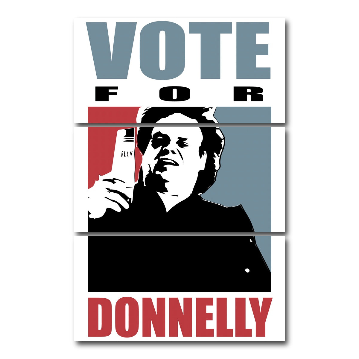 AUTO-MOCKUP WHITE | Vote Donnelly | 3 Piece | Gallery Wrap Canvas | group=12x24_stacked