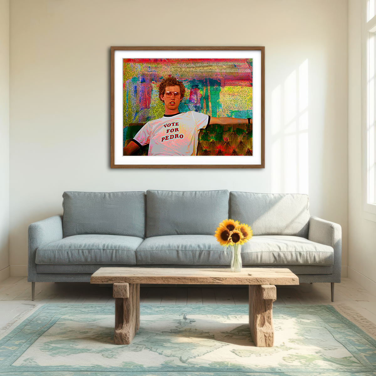 AUTO-MOCKUP ROOM | Vote for Pedro Wall Art